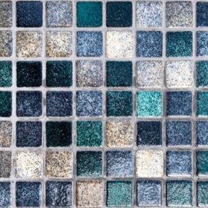 Mosaïque effet piscine Pierre de Bali - Reviglass PARADISE STONES coloris DEEP RIVER
