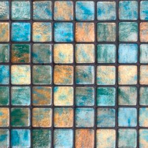 Mosaïque effet piscine Pierre de Bali - Reviglass PARADISE STONES coloris NATURAL SANDY BALI