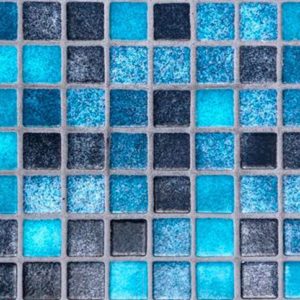Mosaïque effet piscine Pierre de Bali - Reviglass PARADISE STONES coloris TURQUESE LAGOON