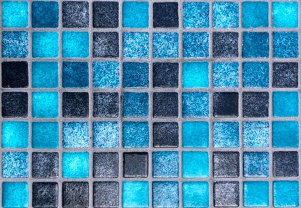 Mosaïque effet piscine Pierre de Bali - Reviglass PARADISE STONES coloris TURQUESE LAGOON