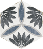 Carrelage imitation Carreau de ciment hexagonal Nanda Capri - NORA