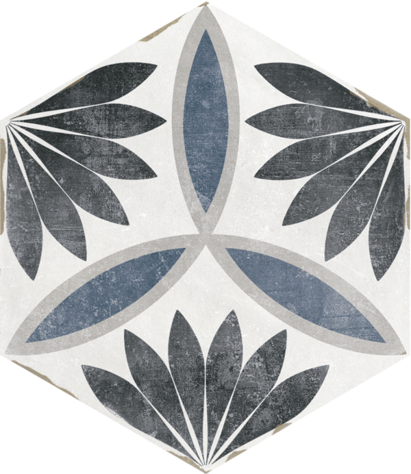 Carrelage imitation Carreau de ciment hexagonal Nanda Capri - NORA