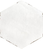 Carrelage imitation Carreau de ciment hexagonal blanc Nanda Capri - SOLARO WHITE