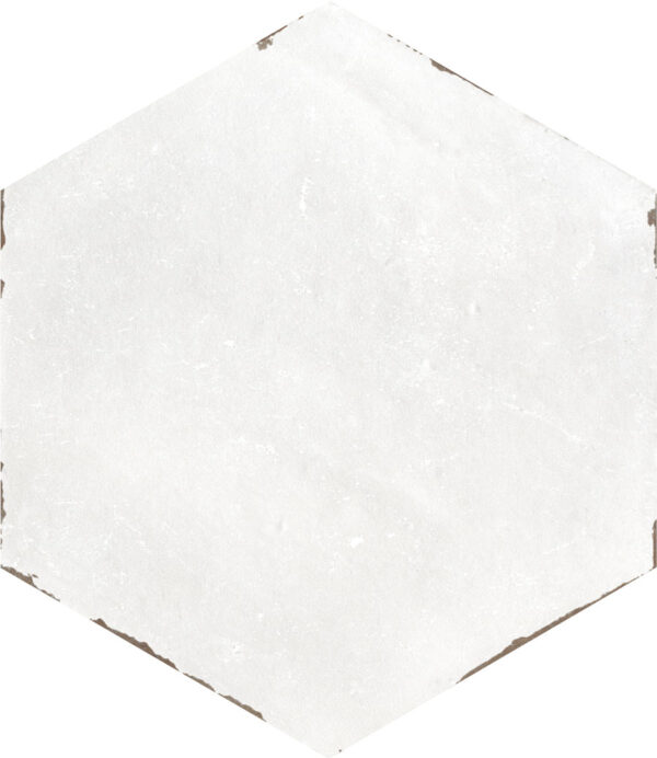 Carrelage imitation Carreau de ciment hexagonal blanc Nanda Capri - SOLARO WHITE