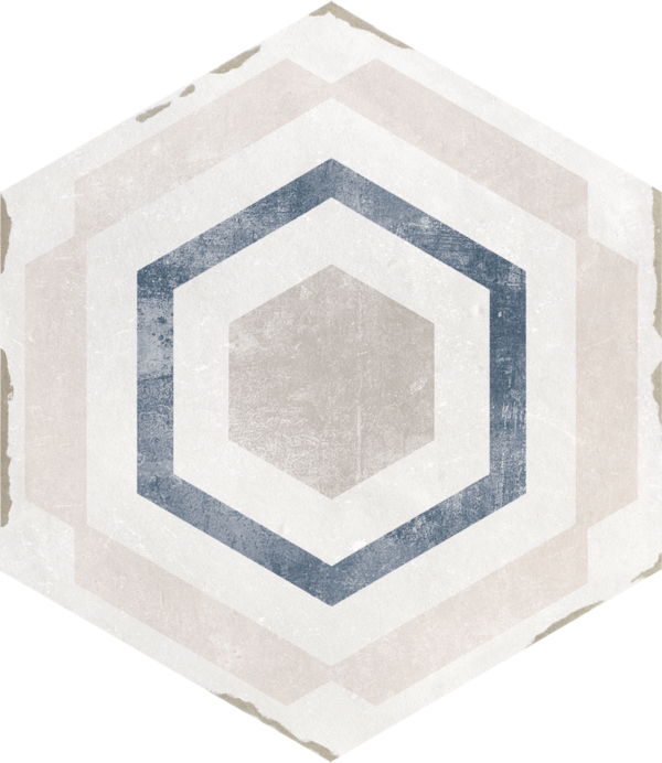 Carrelage imitation Carreau de ciment hexagonal Nanda Capri - motif THARROS