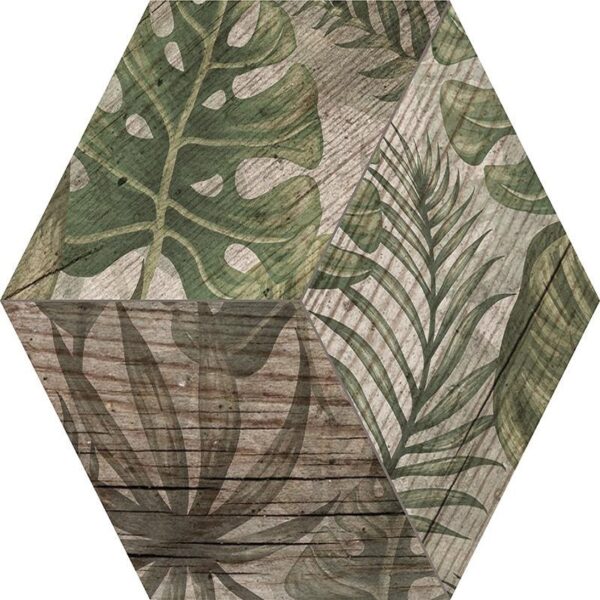 Carrelage hexagonal effet bois parquet peint ITT AFRICA - 12 motifs