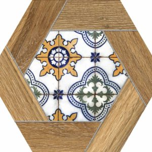 Carrelage hexagonal andalou effet bois ITT Gador pour sol et mur - 15 motifs méditerranéens différents