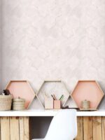 Carreau de ciment hexagonal Nanda Capri - mur OXALIS ROSE