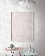 Carreau de ciment hexagonal blanc et rose Nanda Capri - SOLARO WHITE - OXALIS ROSE