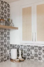 Carreau de ciment hexagonal Nanda Capri - crédence cuisine NORA
