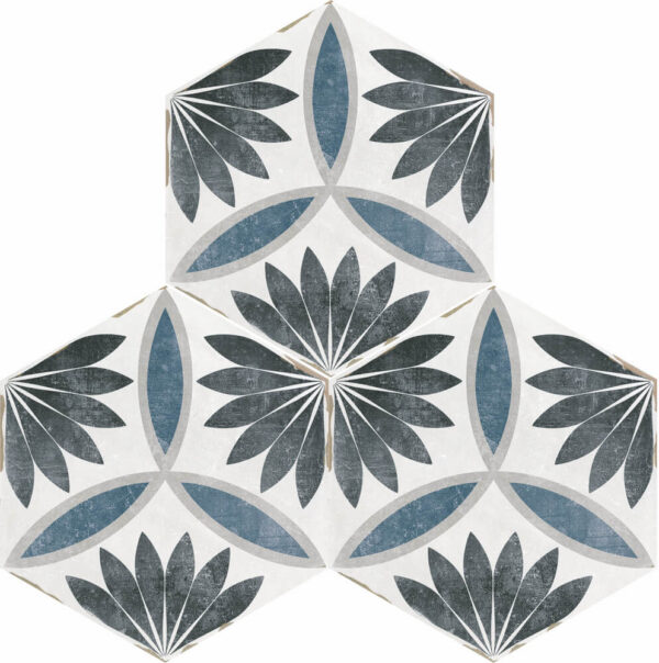 Carrelage imitation Carreau de ciment hexagonal Nanda Capri - motif NORA