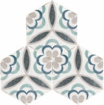 Carrelage imitation Carreau de ciment hexagonal Nanda Capri - motif SASSANI