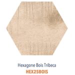 Carrelage hexagonal effet bois et noir TRIBECA de Codicer