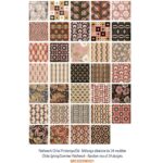 Carrelage patchwork fleurs type pepier peint - Diffusion Céramique Chike - couleur : printemps été