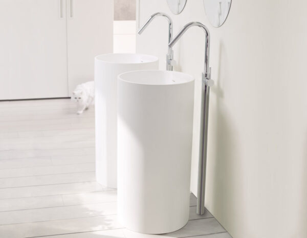 Lavabo colonne design - Vasque Sanyccès VISTABELLA en Solid Surface