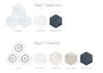 Carreau de ciment hexagonal Nanda CAPRI - Suggestion de combinaisons avec motifs LAZARETTO et THARROS