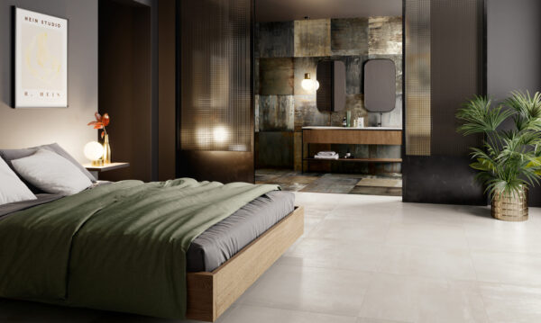 Carrelage effet métal Monocibec Blade - coloris PURE & décor Mix
