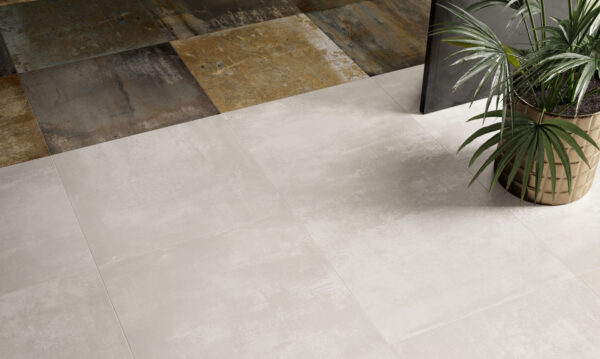 Carrelage effet métal Monocibec Blade - coloris PURE & décor Mix
