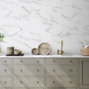 Carrelage hexagonal marbre blanc - ITT ESTATUARIO