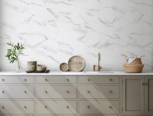 Carrelage hexagonal marbre blanc - ITT ESTATUARIO
