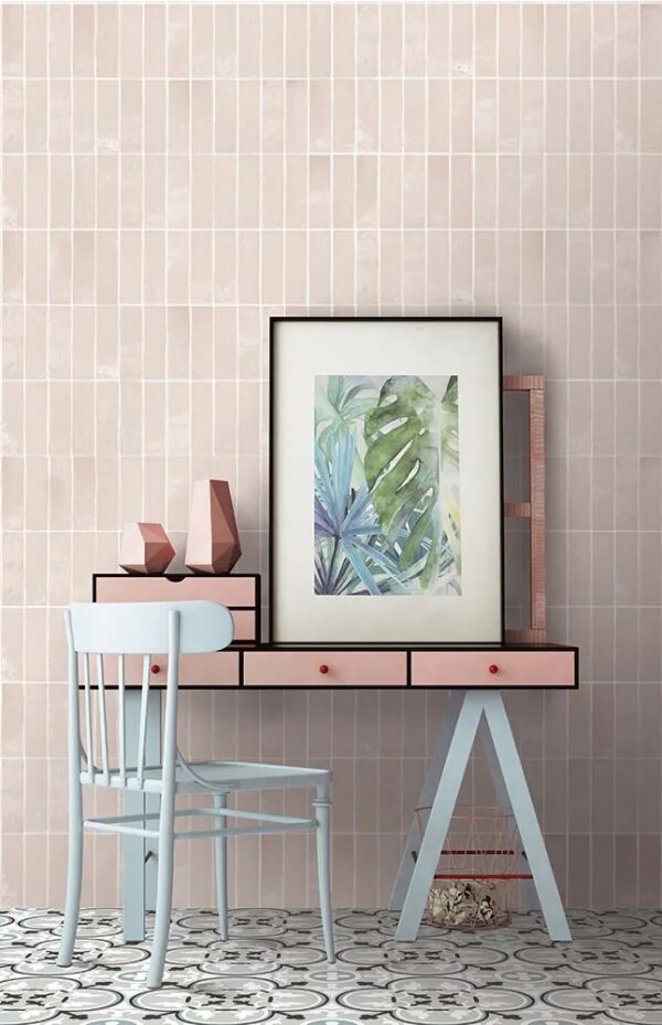 Carrelage rose pastel NANDA Laurel Clay - SOFT PINK