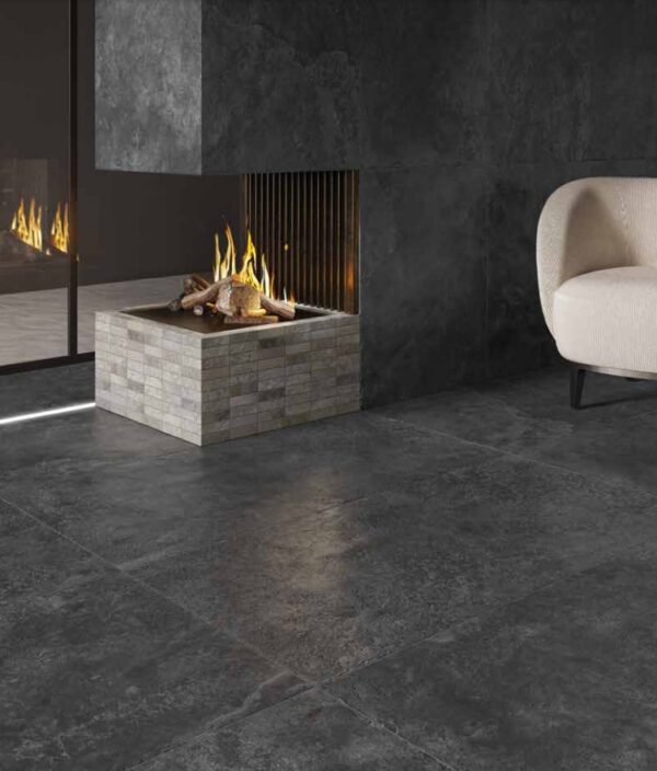 Carrelage pierre Monocibec Pietra Castello - coloris BARD et muretto MIRAMARE