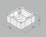 Spa jacuzzi Sanycces Delos 5 places