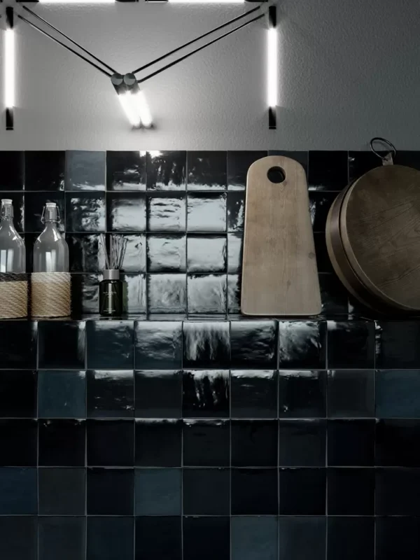 Zellige marocain noir - carrelage cuisine Zelij Cevica NEGRO