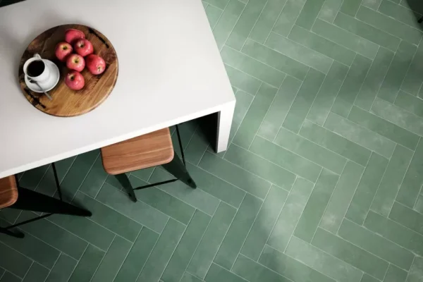 Carrelage cuisine couleur Cevica NATURAL - sol vert MINT