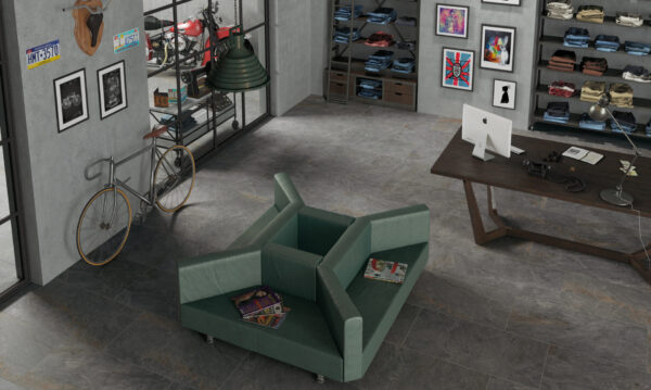 Carrelage imitation pierre Monocibec DOLOMITE - carrelage sol GREY