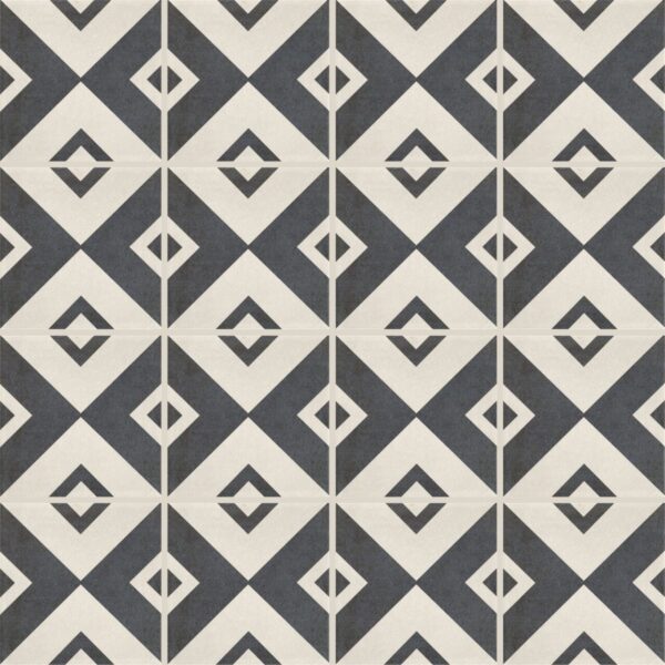 Carreaux de ciment noir et blanc - Recer TWENTIES - VERTEX