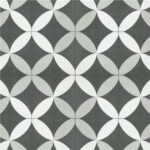 Carrelage carreaux de ciment noir et blanc Recer TWENTIES - PETAL