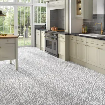 Carrelage sol cuisine imitation carreaux de ciment Recer LOVE - Posh Grey