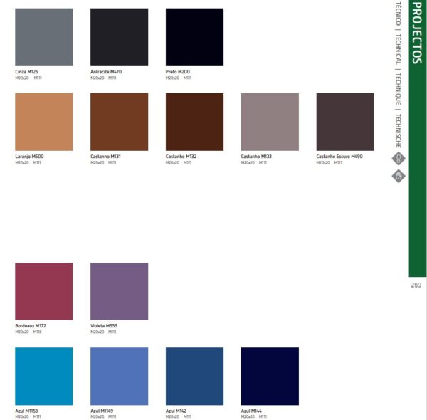 Carrelage couleur carré ou rectangle Recer PROJECTOS