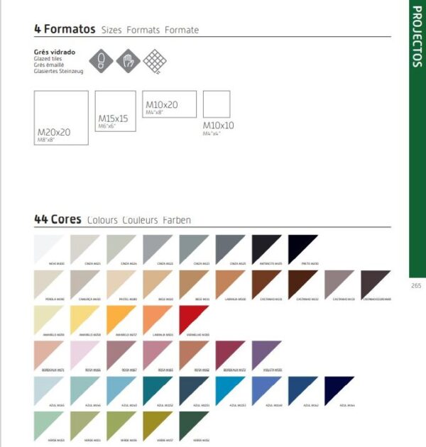 Carrelage couleur carré ou rectangle Recer PROJECTOS
