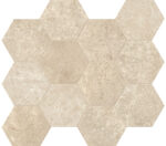 Collection PIERRE NEUVE Unicom Starker - décor carrelage hexagonal travertin CREME