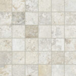 Carrelage imitation pierre Unicom Starker DEBRIS - Mosaïque TALC