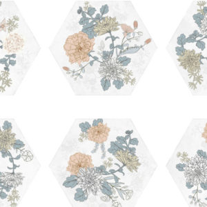 Carrelage fleurs hexagonal sol et mur Nanda JULIET - ESME