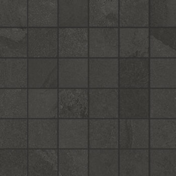 Carrelage ardoise noire Unicom Starker BRAZILIAN SLATE - mosaïque RAIL BLACK