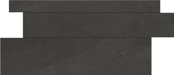 Carrelage ardoise noire Unicom Starker BRAZILIAN SLATE - déco Plank RAIL BLACK