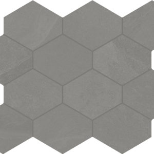 Trame de carrelage hexagonal ardoise grise Unicom Starker BRAZILIAN SLATE - SILK GREY