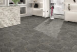 Carrelage hexagonal effet bois gris Natucer RETRO - sol couleur CENDRA