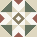 Carrelage imitation carreaux de ciment Nanda KOMPAS - motif LEX