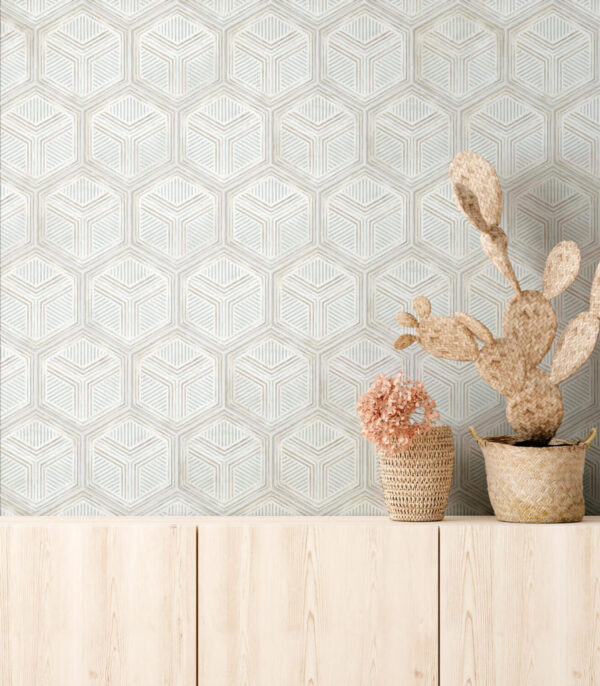 Carrelage effet carreau de ciment hexagonal Nanda HABITANIA - mur LUCI