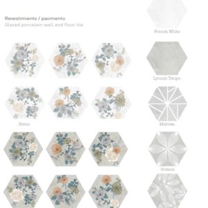 Carrelage hexagonal sol et mur Nanda JULIET