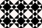Carrelage imitation carreaux de ciment noir Nanda KOMPAS - composition VENET
