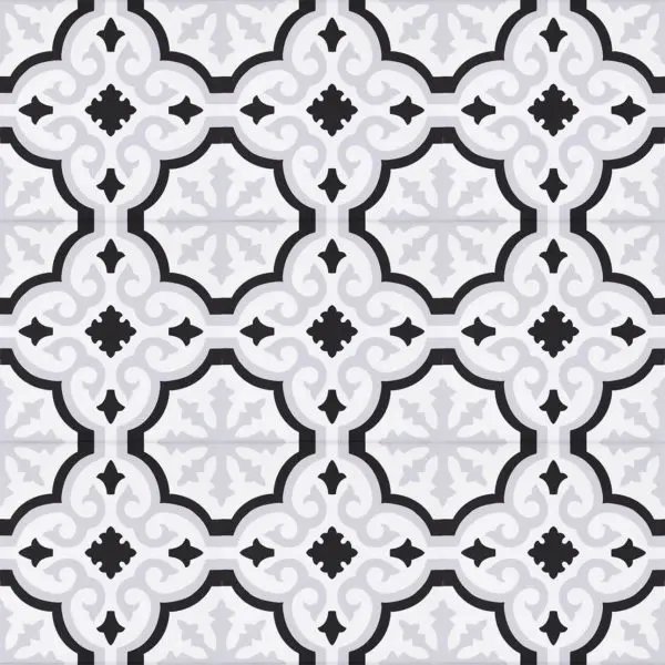 Carrelage imitation carreaux de ciment Pasicos ORLY - motif Orly BLANC