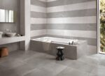 Carrelage salle de bain effet ciment métallisé FERROCEMENTO - couleur GRIGIO