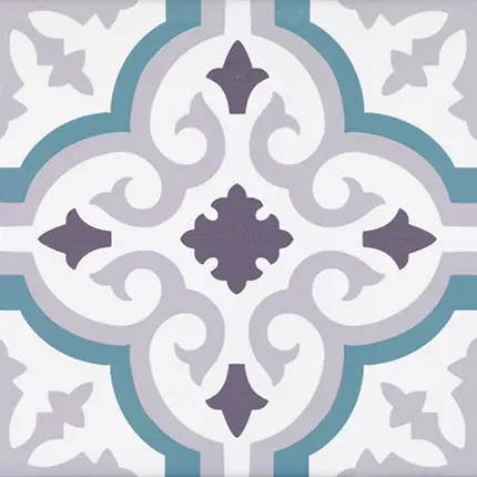 Carrelage imitation carreaux de ciment Pasicos ORLY - motif Orly BLEU