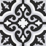 Carrelage imitation carreaux de ciment Pasicos ORLY - motif Orly NOIR